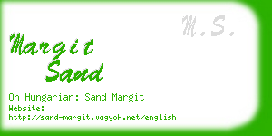 margit sand business card